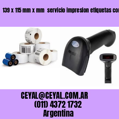 139 x 115 mm x mm  servicio impresion etiquetas correlativas