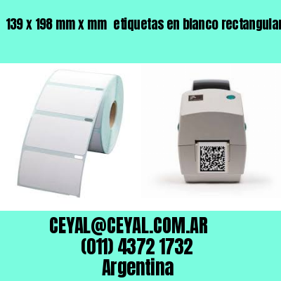 139 x 198 mm x mm  etiquetas en blanco rectangulares