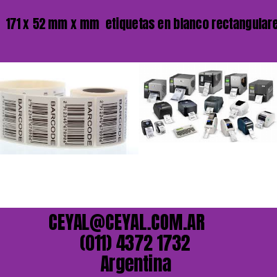 171 x 52 mm x mm  etiquetas en blanco rectangulares