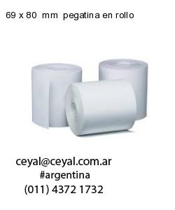69 x 80  mm  pegatina en rollo