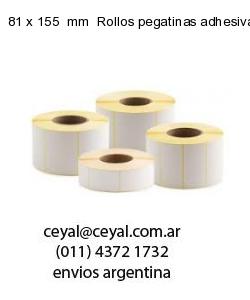 81 x 155  mm  Rollos pegatinas adhesivas