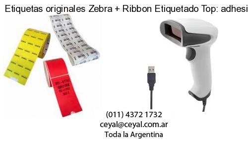 Etiquetas originales Zebra   Ribbon Etiquetado Top: adhesivo   ribbo