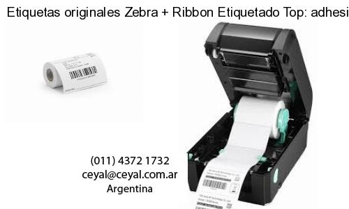 Etiquetas originales Zebra   Ribbon Etiquetado Top: adhesivo   ribbo