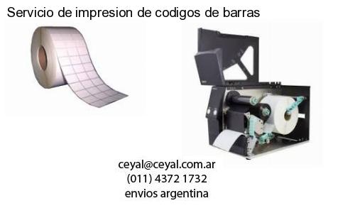 Servicio de impresion de codigos de barras