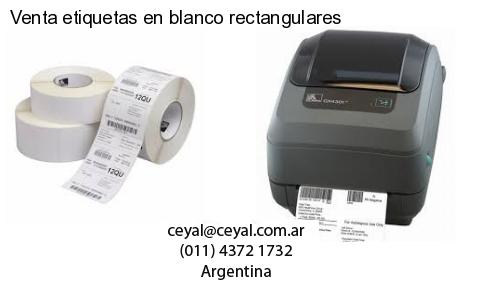 Venta etiquetas en blanco rectangulares