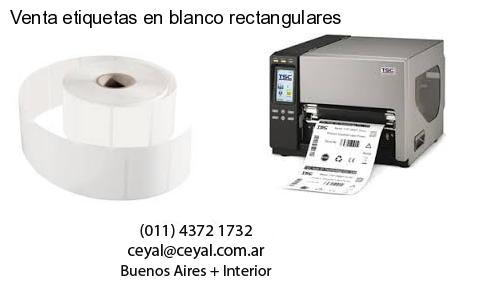 Venta etiquetas en blanco rectangulares