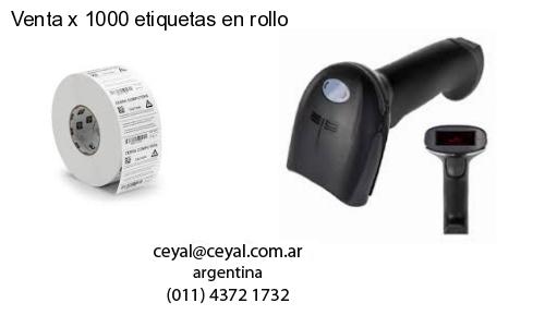 Venta x 1000 etiquetas en rollo