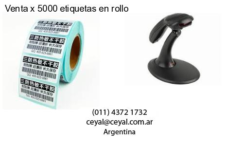 Venta x 5000 etiquetas en rollo