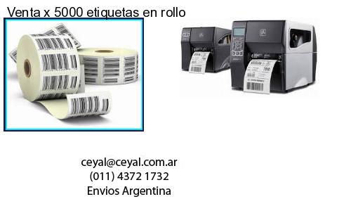 Venta x 5000 etiquetas en rollo