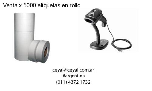 Venta x 5000 etiquetas en rollo