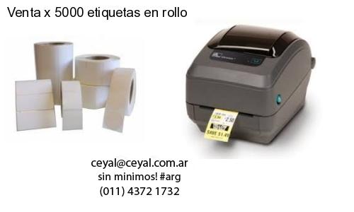 Venta x 5000 etiquetas en rollo