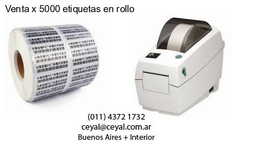 Venta x 5000 etiquetas en rollo