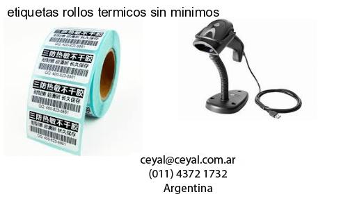 etiquetas rollos termicos sin minimos