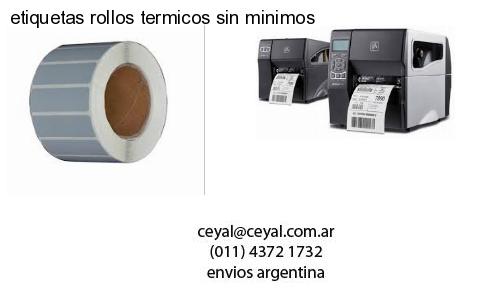 etiquetas rollos termicos sin minimos