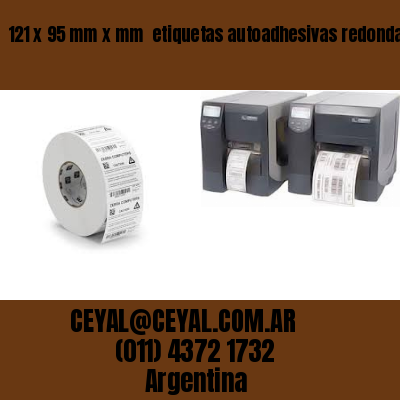 121 x 95 mm x mm  etiquetas autoadhesivas redondas