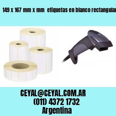 149 x 167 mm x mm  etiquetas en blanco rectangulares