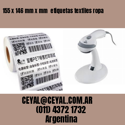 155 x 146 mm x mm  etiquetas textiles ropa