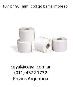 167 x 196  mm  codigo barra impreso