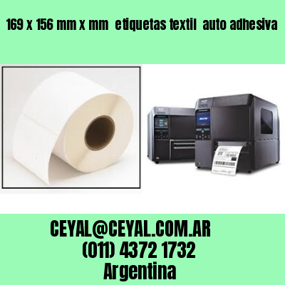 169 x 156 mm x mm  etiquetas textil  auto adhesiva