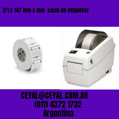 171 x 147 mm x mm  cajas de etiquetas