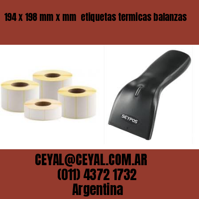 194 x 198 mm x mm  etiquetas termicas balanzas