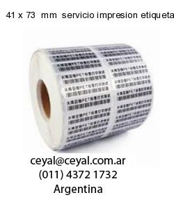 41 x 73  mm  servicio impresion etiquetas