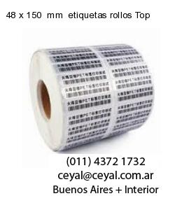 48 x 150  mm  etiquetas rollos Top