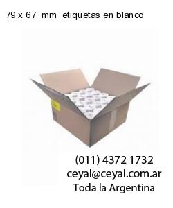 79 x 67  mm  etiquetas en blanco