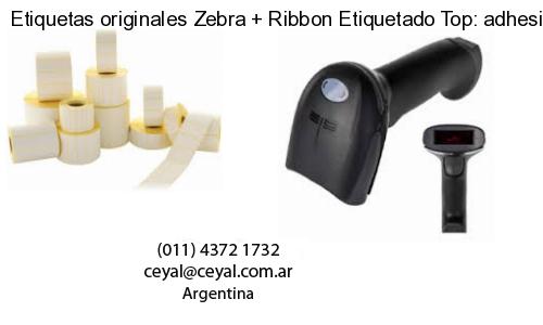 Etiquetas originales Zebra   Ribbon Etiquetado Top: adhesivo   ribbo