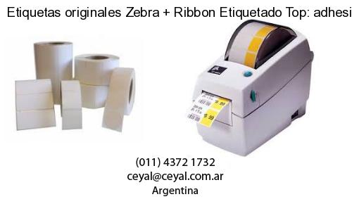 Etiquetas originales Zebra   Ribbon Etiquetado Top: adhesivo   ribbo