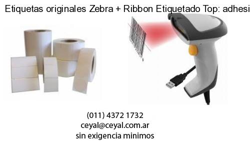 Etiquetas originales Zebra   Ribbon Etiquetado Top: adhesivo   ribbo