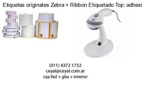 Etiquetas originales Zebra   Ribbon Etiquetado Top: adhesivo   ribbo