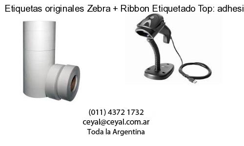 Etiquetas originales Zebra   Ribbon Etiquetado Top: adhesivo   ribbo