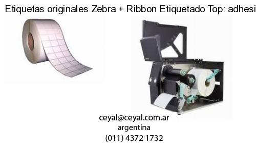 Etiquetas originales Zebra   Ribbon Etiquetado Top: adhesivo   ribbo