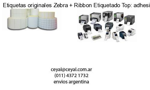Etiquetas originales Zebra   Ribbon Etiquetado Top: adhesivo   ribbo