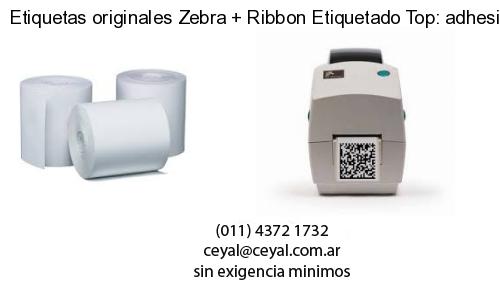 Etiquetas originales Zebra   Ribbon Etiquetado Top: adhesivo   ribbo