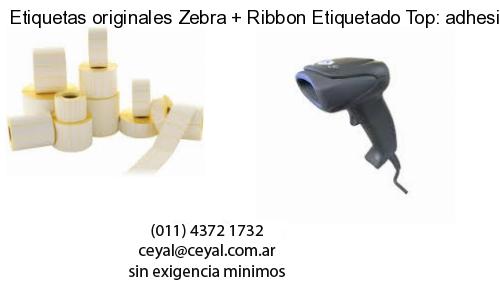 Etiquetas originales Zebra   Ribbon Etiquetado Top: adhesivo   ribbo