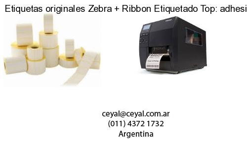 Etiquetas originales Zebra Ribbon Etiquetado Top: adhesivo ribbo