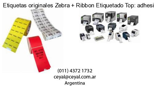 Etiquetas originales Zebra   Ribbon Etiquetado Top: adhesivo   ribbo