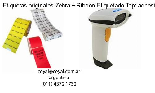 Etiquetas originales Zebra   Ribbon Etiquetado Top: adhesivo   ribbo