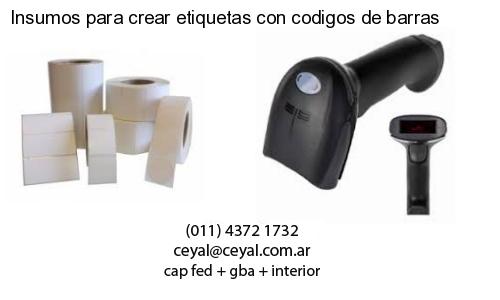 Insumos para crear etiquetas con codigos de barras
