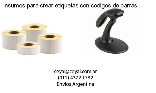 Insumos para crear etiquetas con codigos de barras