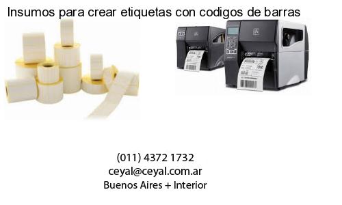 Insumos para crear etiquetas con codigos de barras