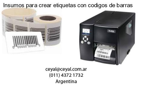 Insumos para crear etiquetas con codigos de barras