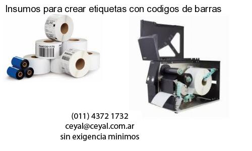 Insumos para crear etiquetas con codigos de barras