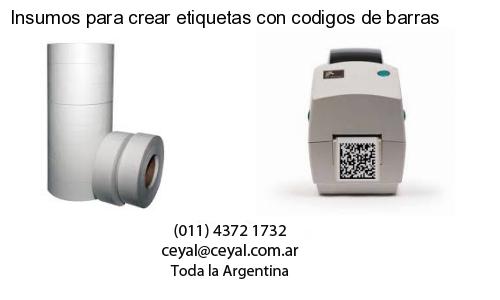 Insumos para crear etiquetas con codigos de barras