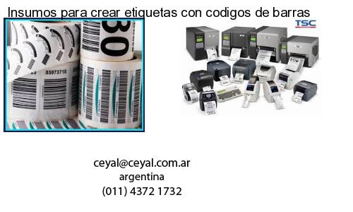 Insumos para crear etiquetas con codigos de barras