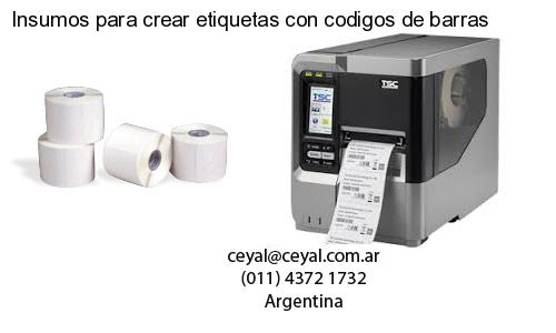 Insumos para crear etiquetas con codigos de barras