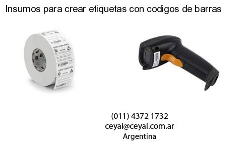 Insumos para crear etiquetas con codigos de barras