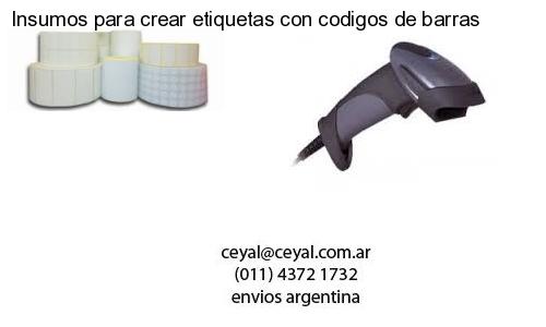 Insumos para crear etiquetas con codigos de barras